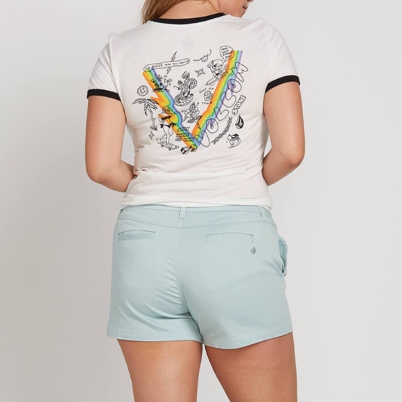 Volcom Chino Frochickie Shorts Light Blue NWT - Picture 6 of 8
